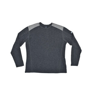 KUHL Men's Long Sleeve T-Shirt Regular Size 2XL Gray Colorblock Organic Cotton